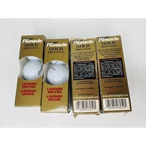 Golf Balls Gold LS Distance 4 Pack Set Pinnacle Sporting Goods Outdoors Bundle